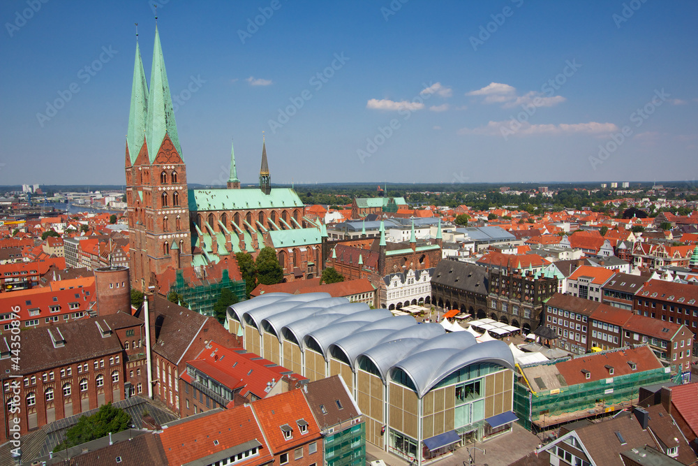 Fototapeta premium View over Lübeck