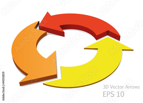 Vector colorful arrows circle