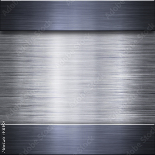 Brushed steel and aluminum metal plate
