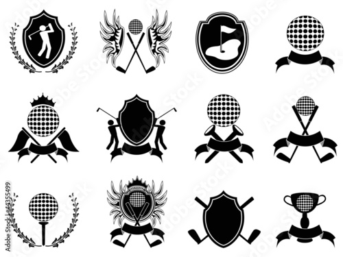 black golf insignia
