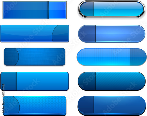 Blue high-detailed modern web buttons.