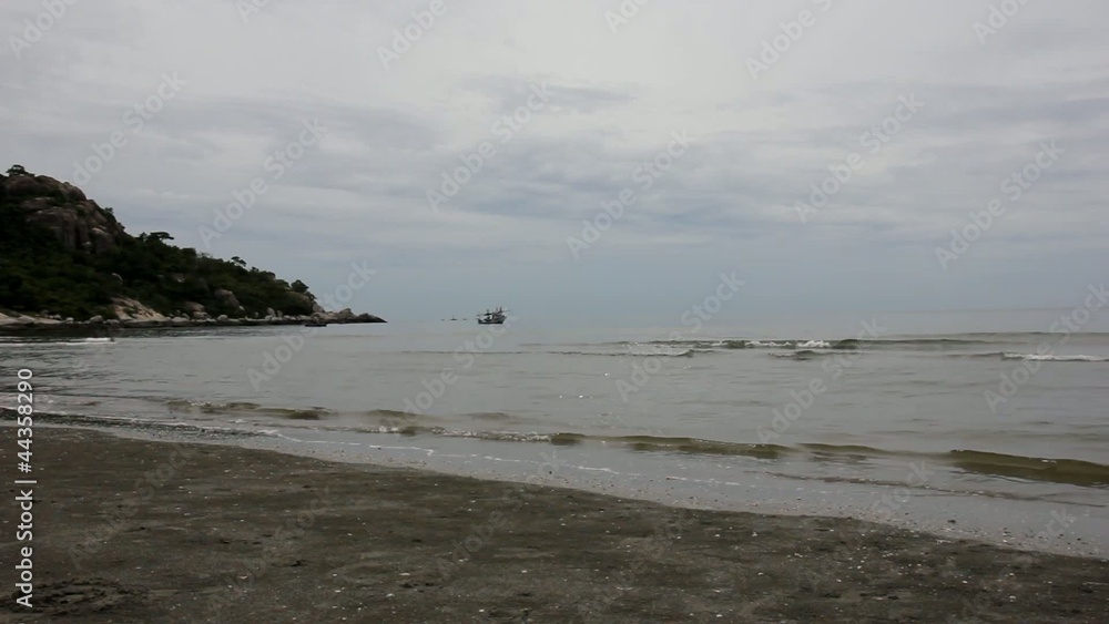 Beach and boats. Beach and boats.
