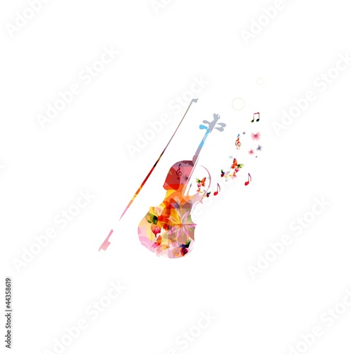 Colorful music background. Vector