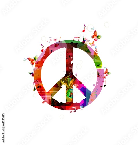 Colorful peace sign. Vector