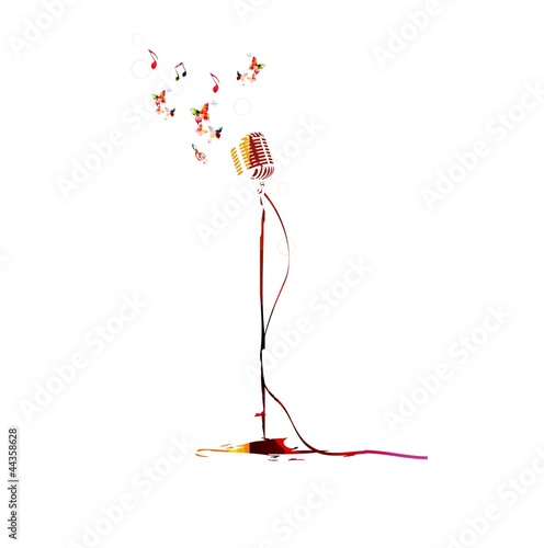 colorful music background. vector