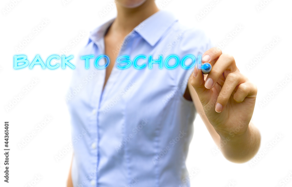 Back to school futuristic concept Back to school futuristic concept