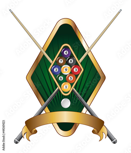 Nine Ball Emblem Design Banner