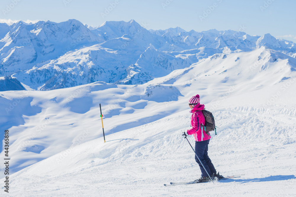 Young woman a ski wear