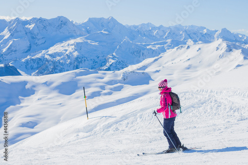 Young woman a ski wear