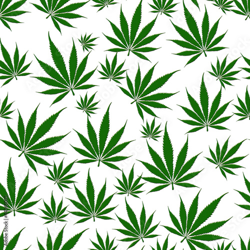 Marijuana Leaf Seamless Background