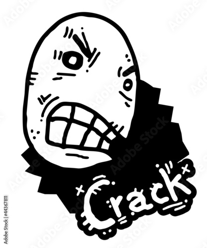 Crack face symbol