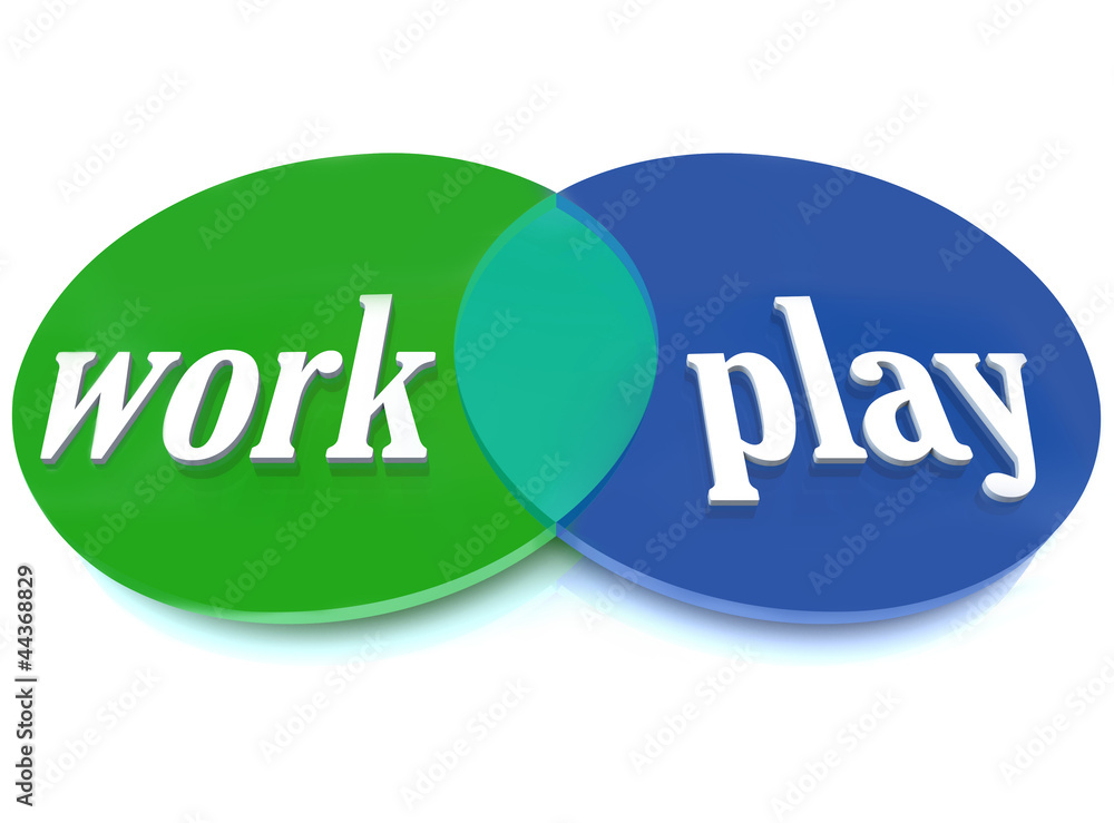 Work Play Venn Diagram Intersecting Circles Fun Enjoyment Work Play Venn Diagram Intersecting Circles Fun Enjoyment