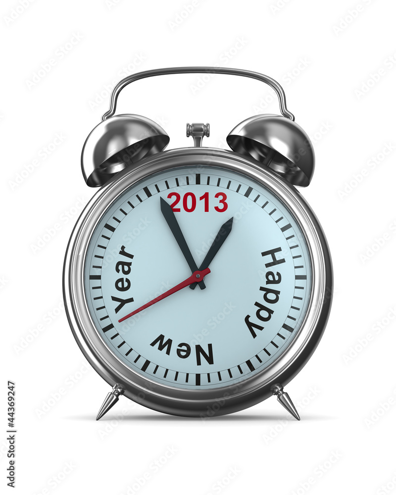2013 year on alarm clock. Isolated 3D image 2013 year on alarm clock. Isolated 3D image