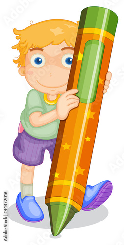 boy with pencil