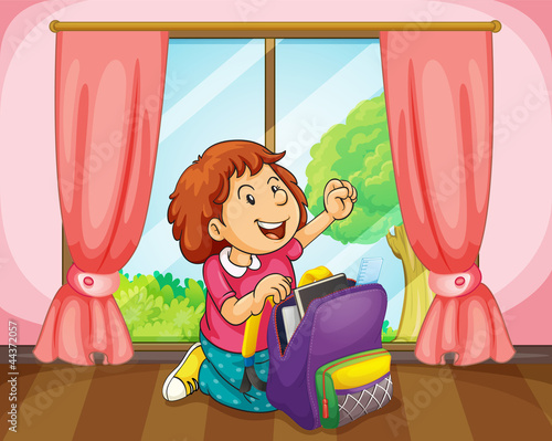 Girl with bag