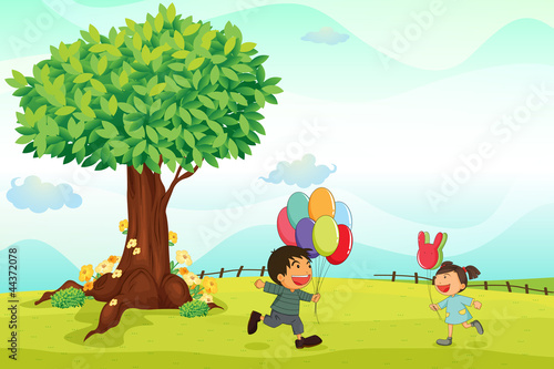 kids playing outdoor