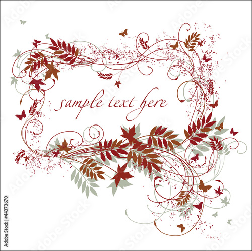 autumn floral frame
