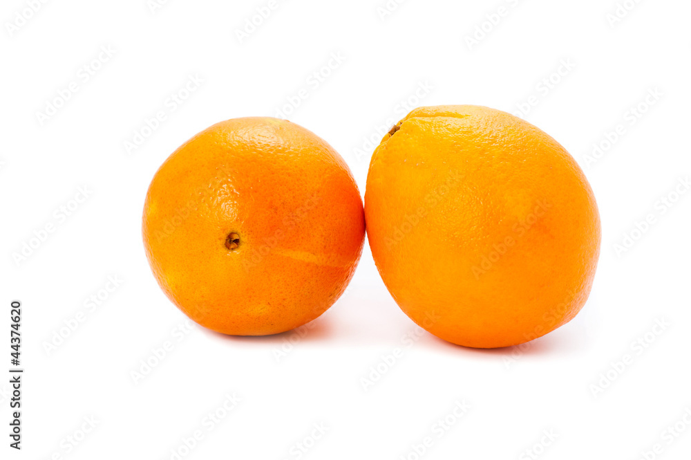 Ripe oranges isolated on white background Ripe oranges isolated on white background