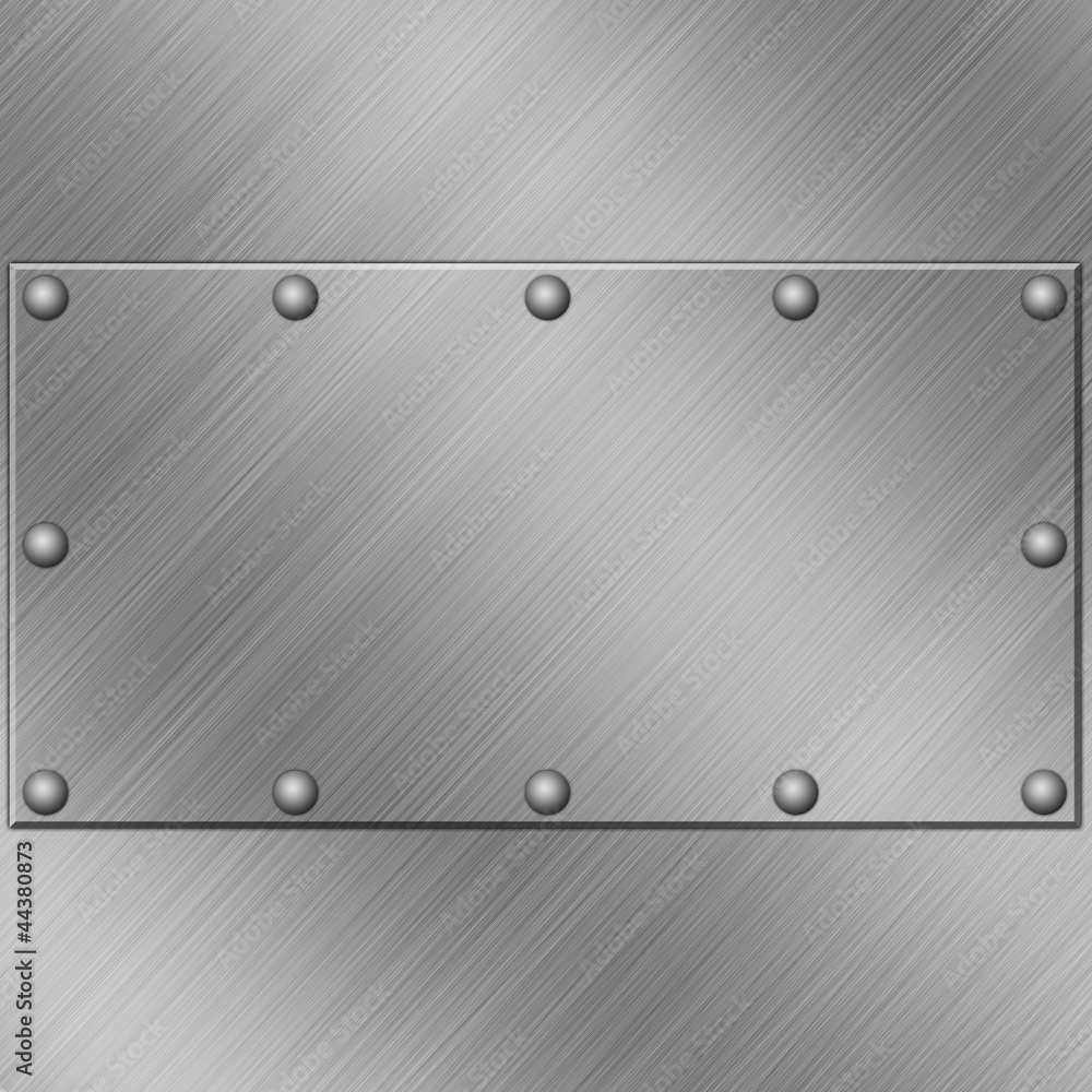 Obraz premium A Metal Plate Background with Rivets