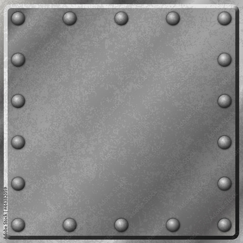 A Metal Plate Background with Rivets