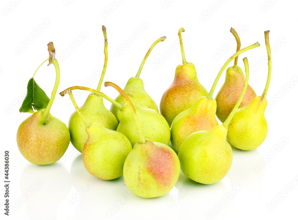 ripe pears isolated on white. ripe pears isolated on white.