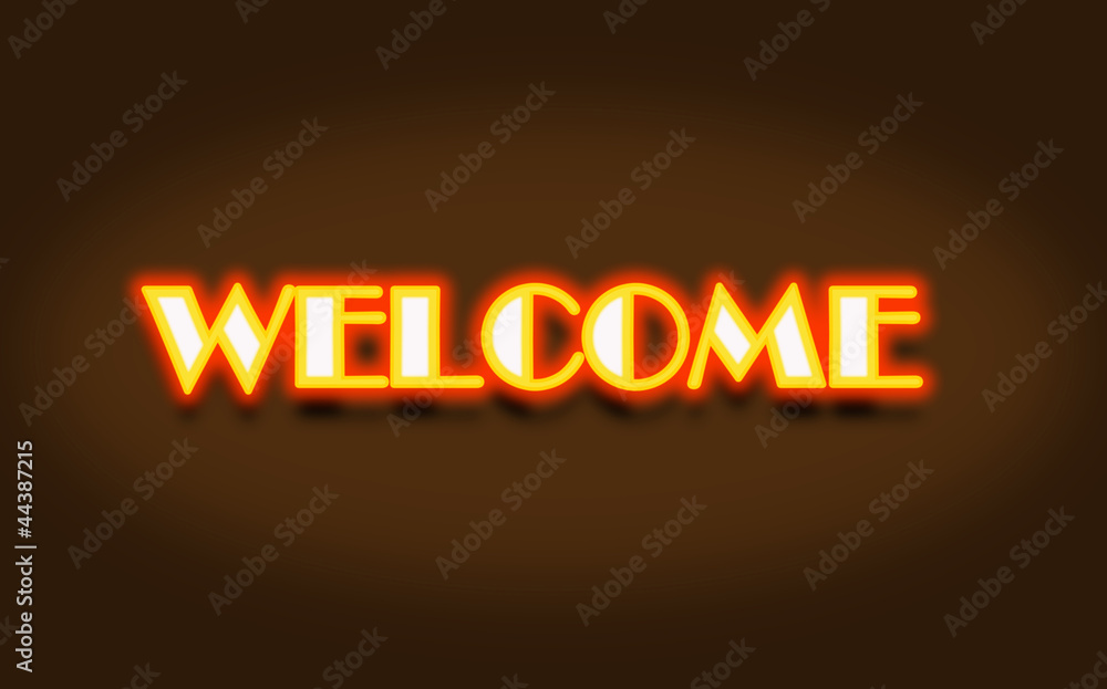 Obraz premium welcome neon sign