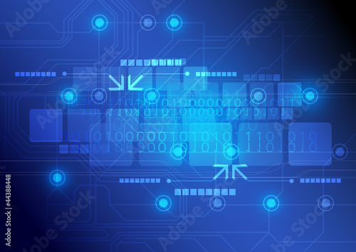 Abstract digital computer technology background
