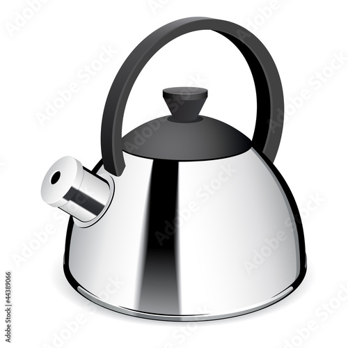An isolated tea kettle on a white background.