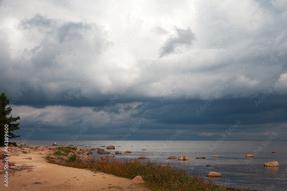 Coast of Baltic sea, Mersrags,  Latvia.
