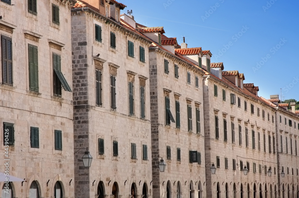 Dubrovnik old city street Plaza Stradun, Croatia