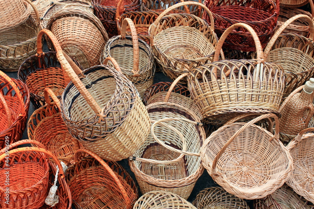 many beautiful wooden wicker baskets many beautiful wooden wicker baskets