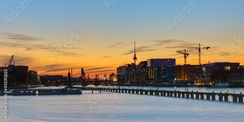 Sunset panorama of Berlin