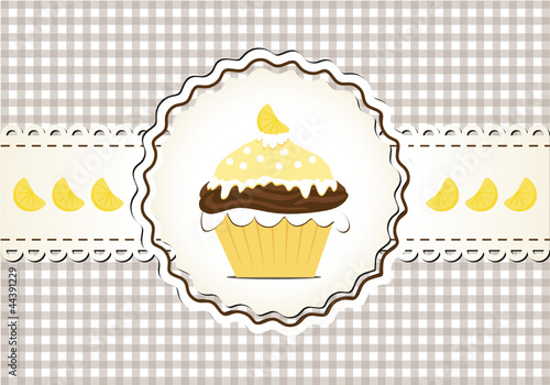 Cupcake mit Schokolade und Zitrone