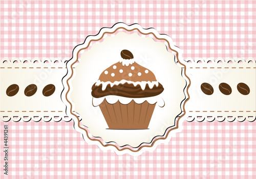Cupcake mit Schokolade und Kaffee