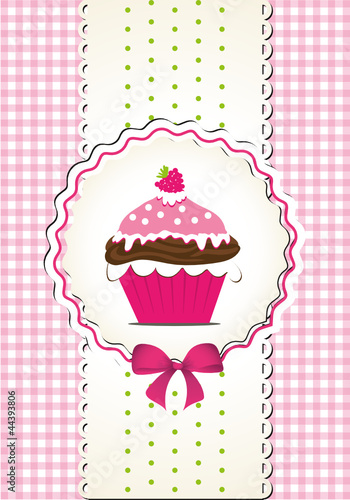 Cupcake in romantischem Design