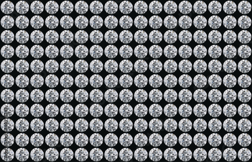 Pattern with round diamonds