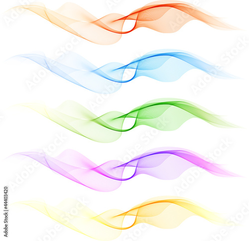 Set of colorful blend wave