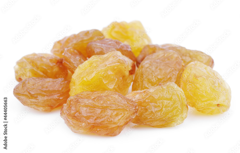 Yellow raisin isolated on white Yellow raisin isolated on white