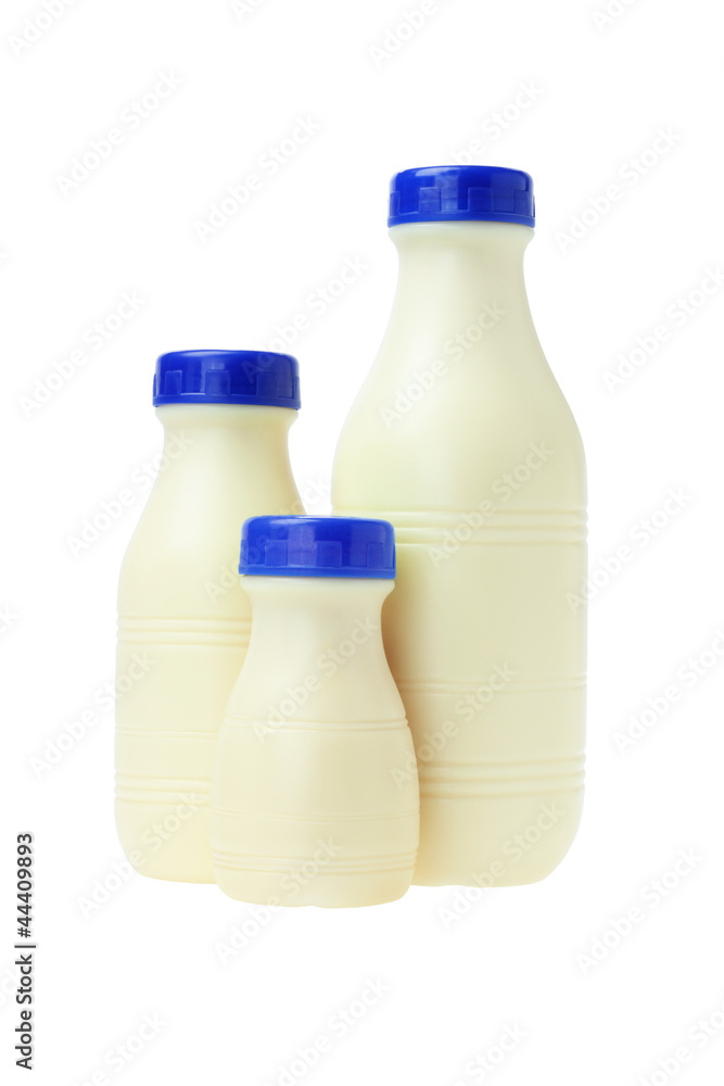 Plastic Bottles of Fresh Milk Plastic Bottles of Fresh Milk