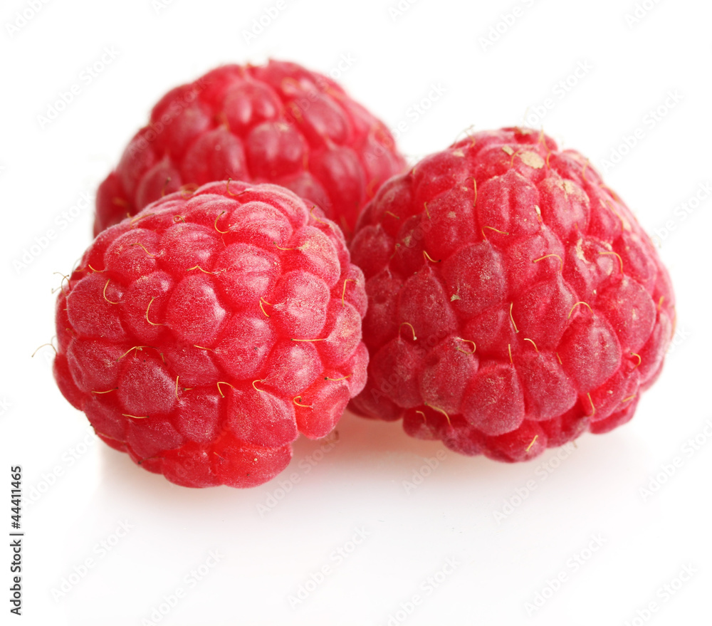 ripe raspberries isolated on white ripe raspberries isolated on white