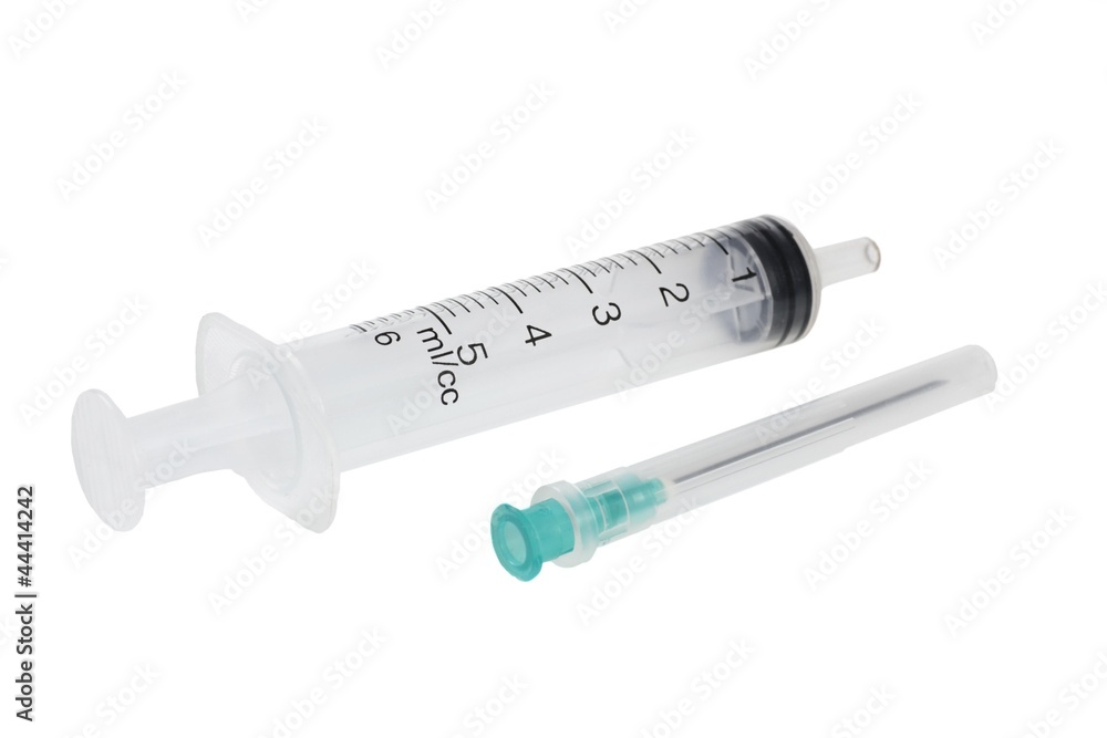 A 5ml syringe and needle A 5ml syringe and needle