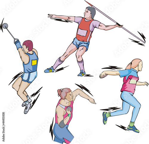 Shot put, Discus, Hammer and Javelin throw