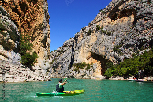 Tableau sur toile canoë kayak sur le verdon