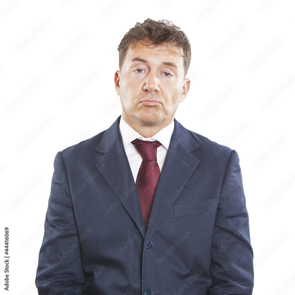 Businessman with bored expression