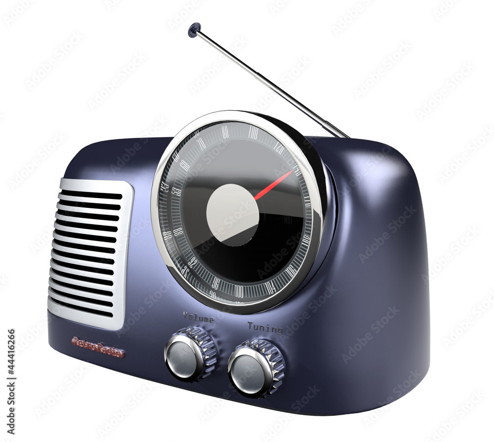 blue metallic retro radio(front up ) blue metallic retro radio(front up )