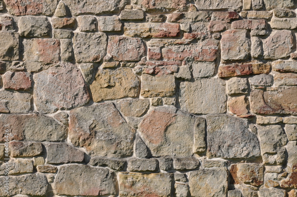 Stone background, wall in the garden Stone background, wall in the garden