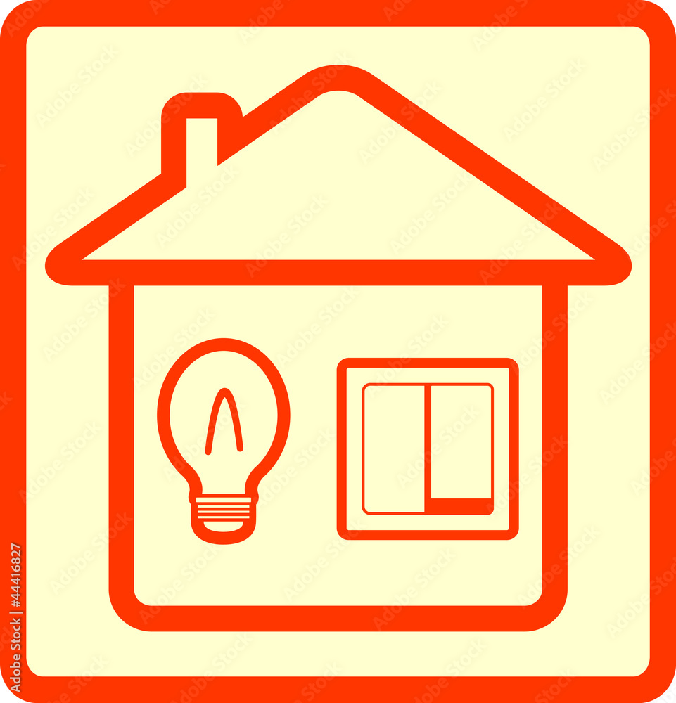 yellow icon symbol lighting with bulb and switch yellow icon symbol lighting with bulb and switch