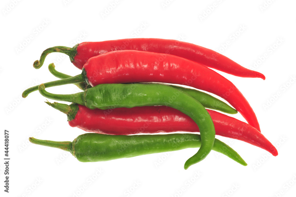 Green And Red Chili Pepper