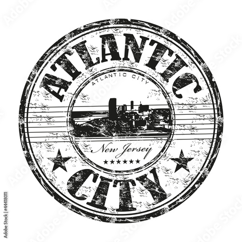 Atlantic City grunge rubber stamp photo