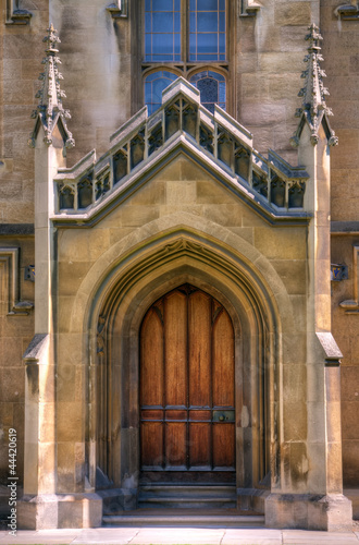 Old Gothic door to a large church or cathedral.